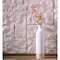 Uniquewise Cylinder Shaped Tall Spun Bamboo Floor Vase Glossy White Lacquer and Natural Bamboo Finish, Small QI003455WN.S - alternate 3